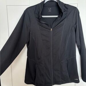 Women's Black Zip-Up Jacket by Champion in L